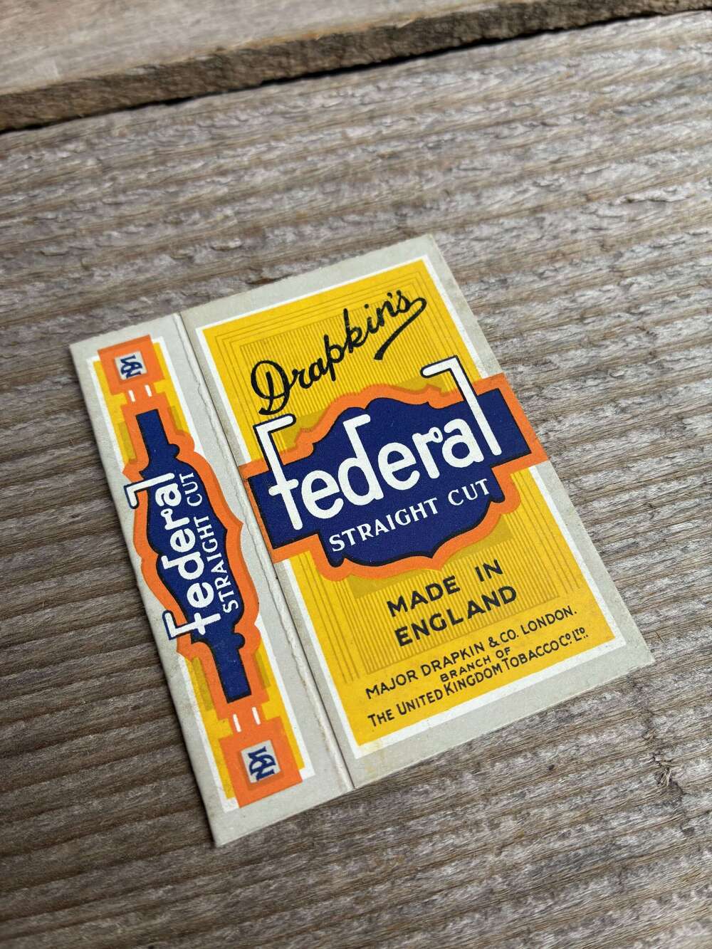 Major drapkins federal straight cut cigarette packet
