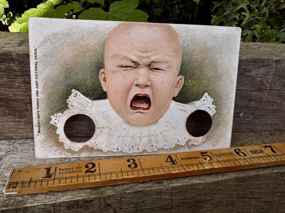 Mackintosh Toffee Finger Puppet Advertising Trade Card c1900s