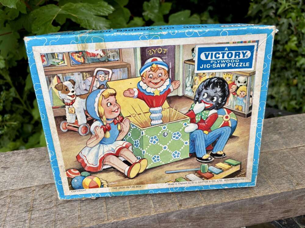 Victory Golly & Jack in the Box  Children's Toy Game Wooden Jigsaw c1960s