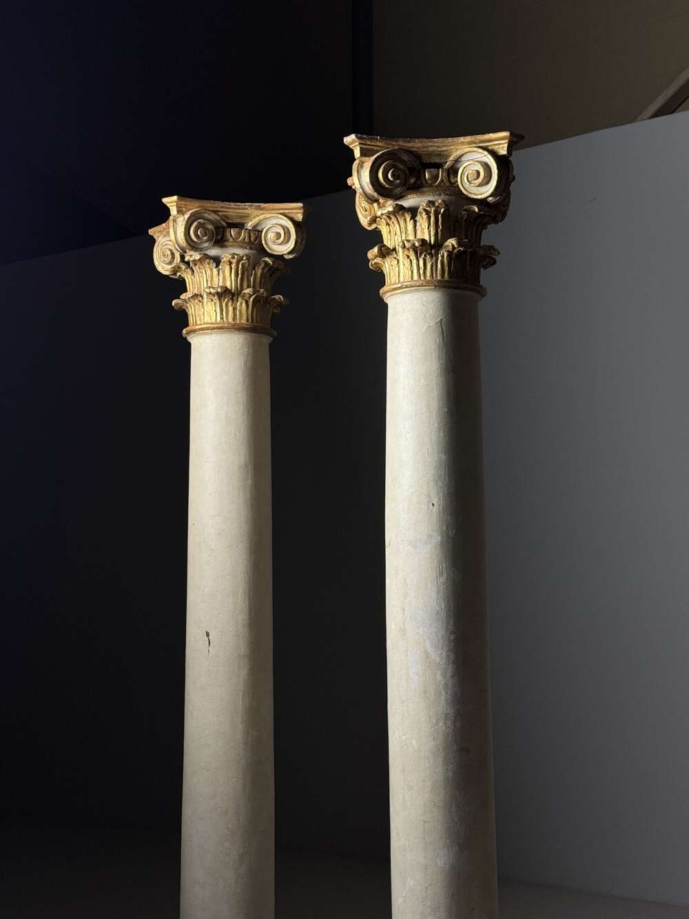 18th Century Columns With Gilded Capitals