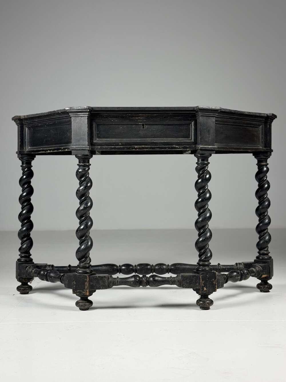 Black Antique Side Table, 19th Century