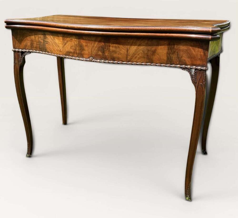 Serpentine fronted 18th Century card table