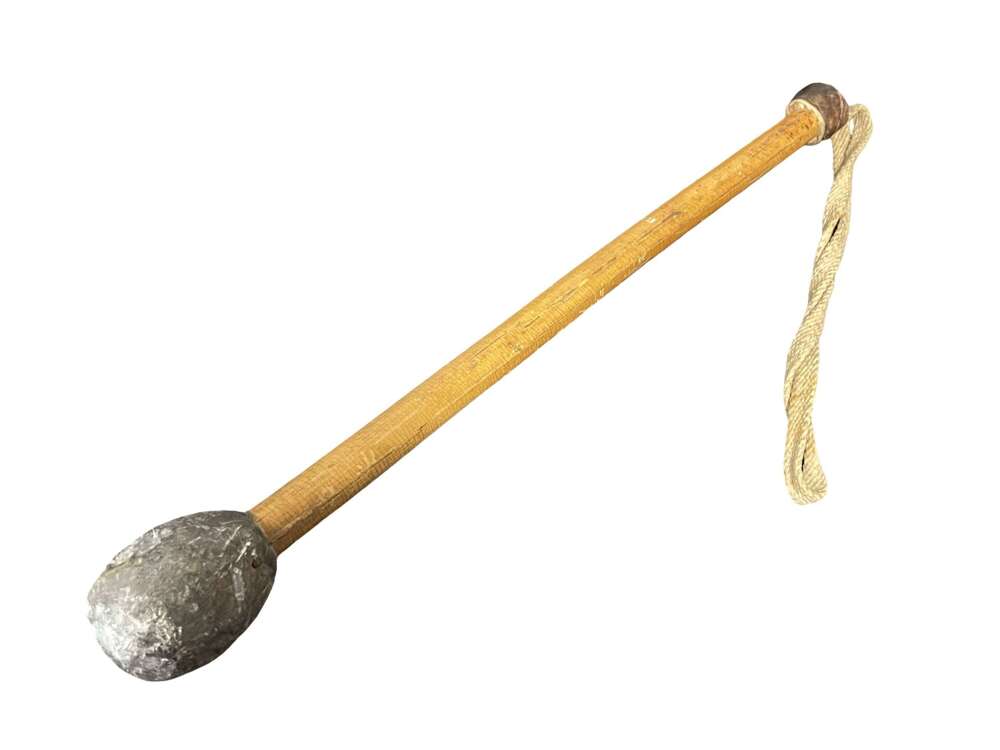 Antique Wooden & Lead Weighted Fishing Priest