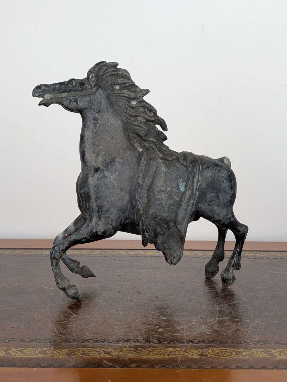 French School 18th century bronze model horse, after Guillaume Coustou the Elder