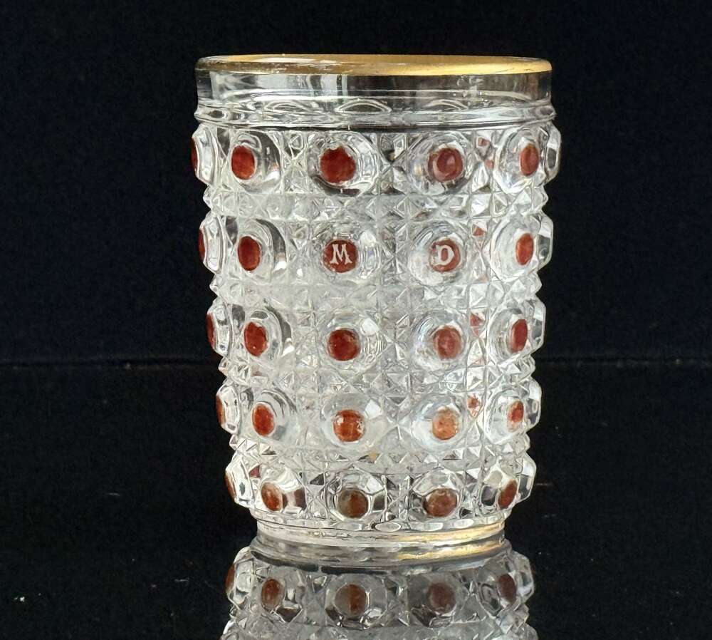 Baccarat Diamants Pierreries Ruby Water Glass c1910