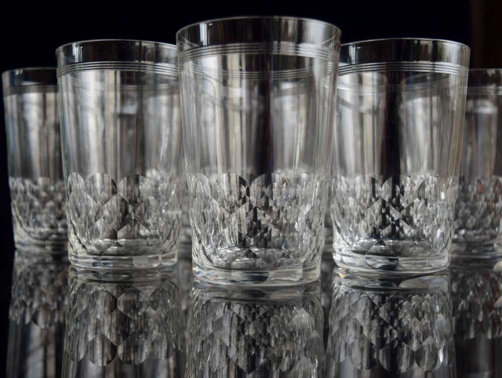 10 Baccarat Ecailles et Filet 3 1/4"&nbsp;Small Tumblers