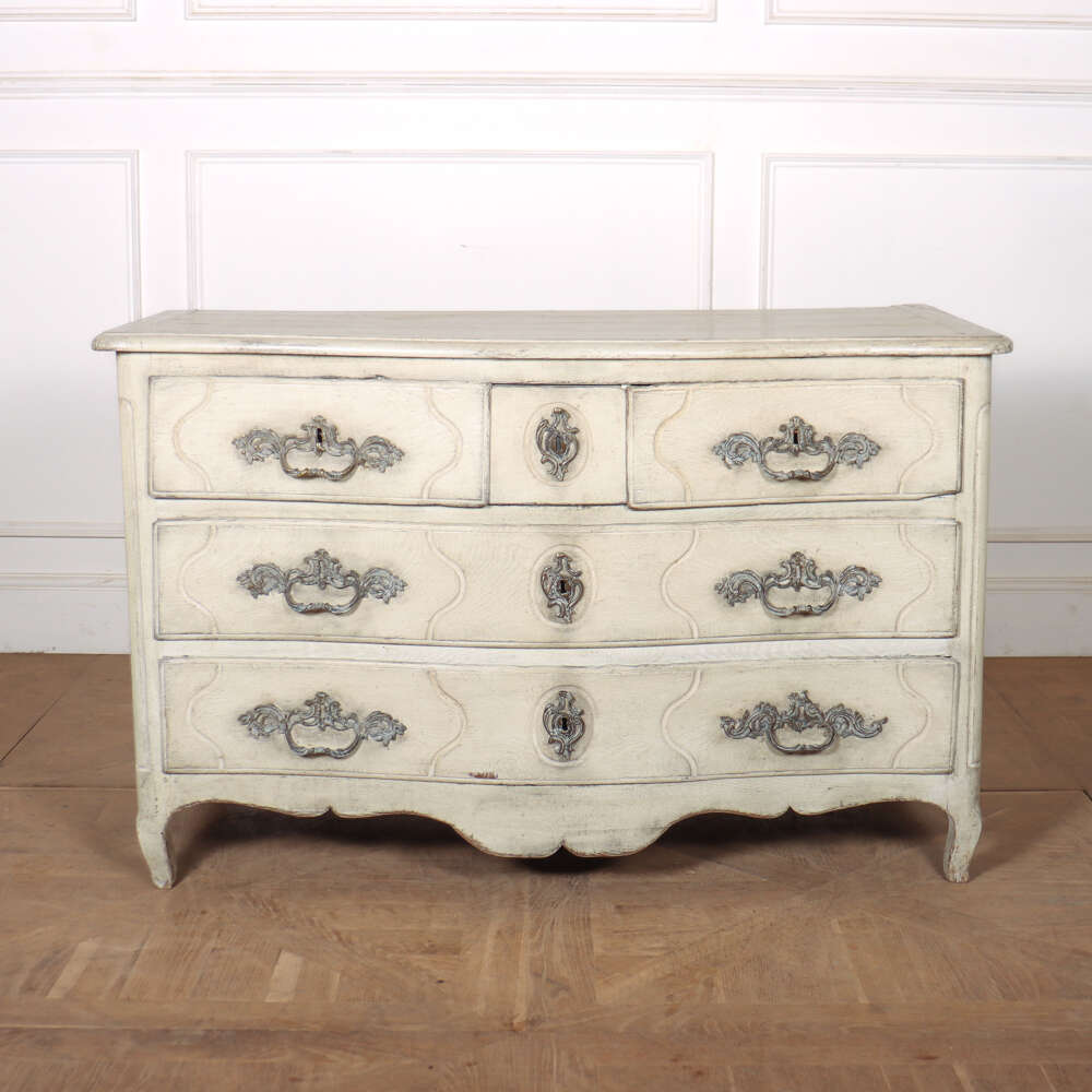 French Painted Serpentine Commode