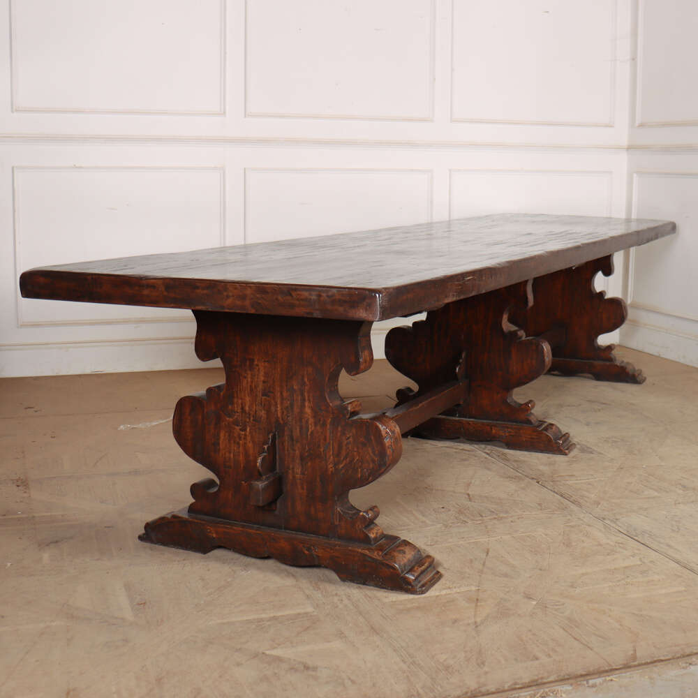 Italian Walnut Trestle Table