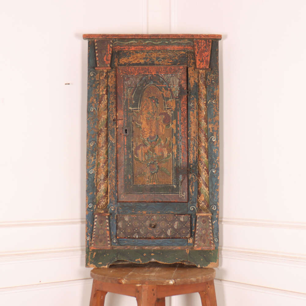 Austrian Original Painted Hanging Cupboard