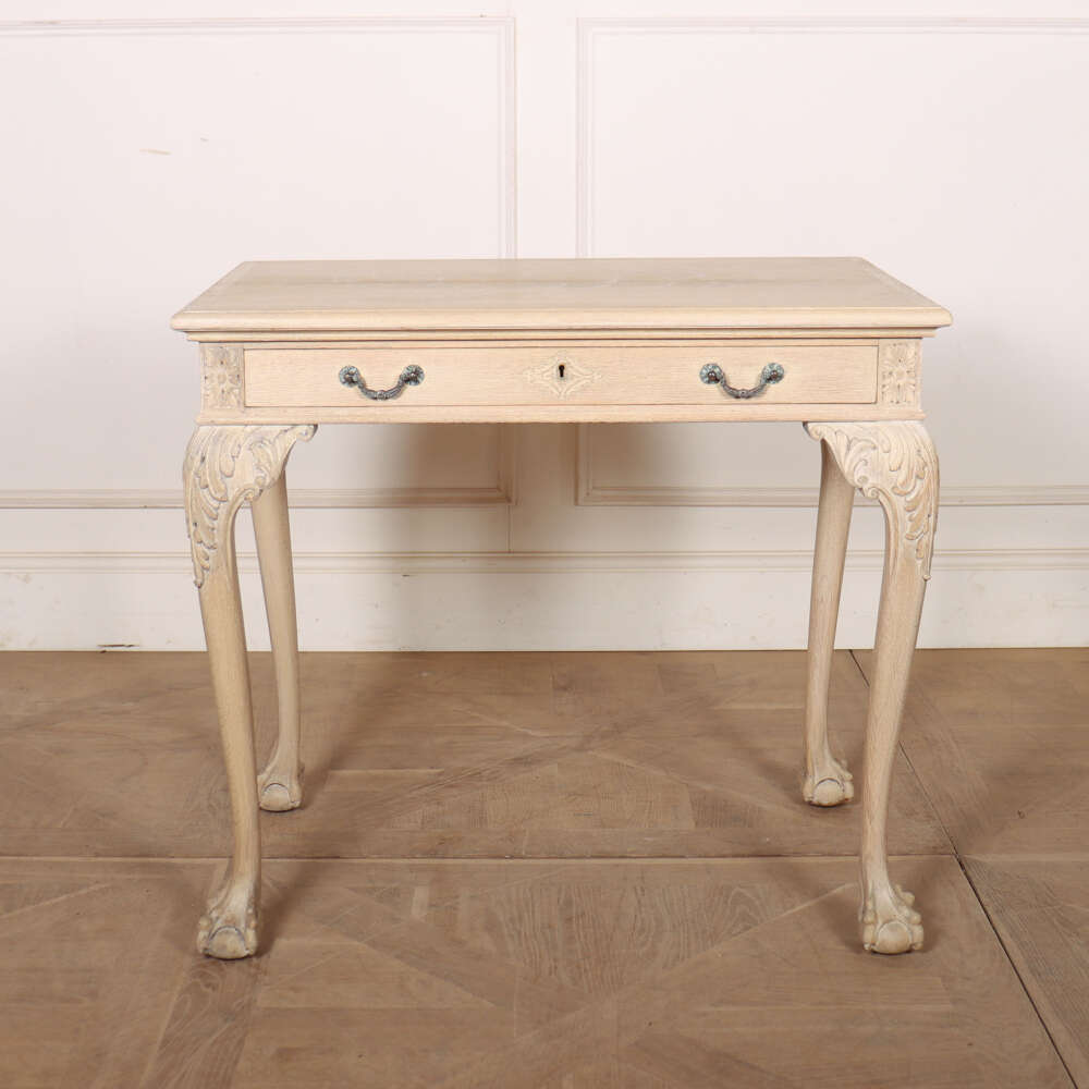 English Bleached Oak Lamp Table