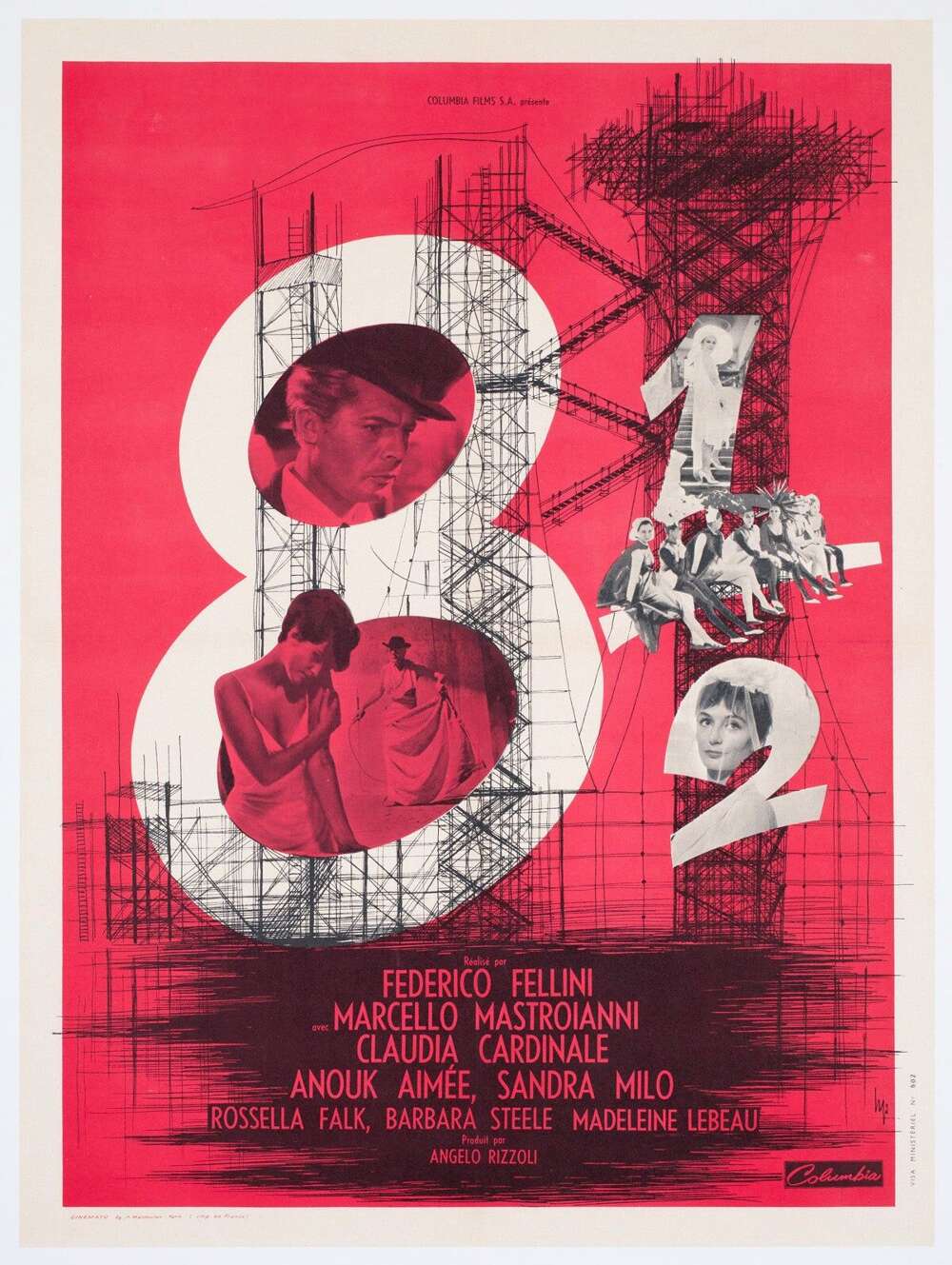 8 1/2 1963 French Moyenne Film Poster
