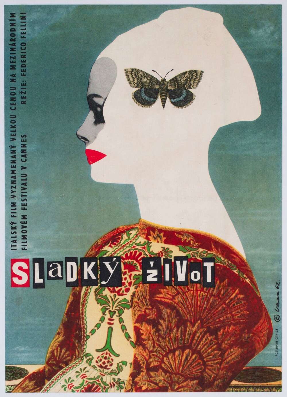 La Dolce Vita 1960 Czech A3 Film Poster, Karel Vaca