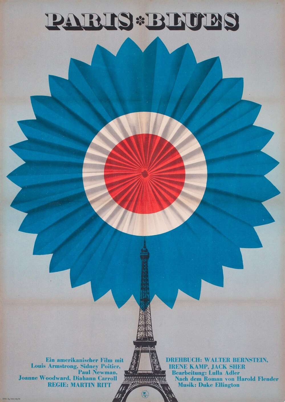 Paris Blues 1970 East German A1 Film Poster