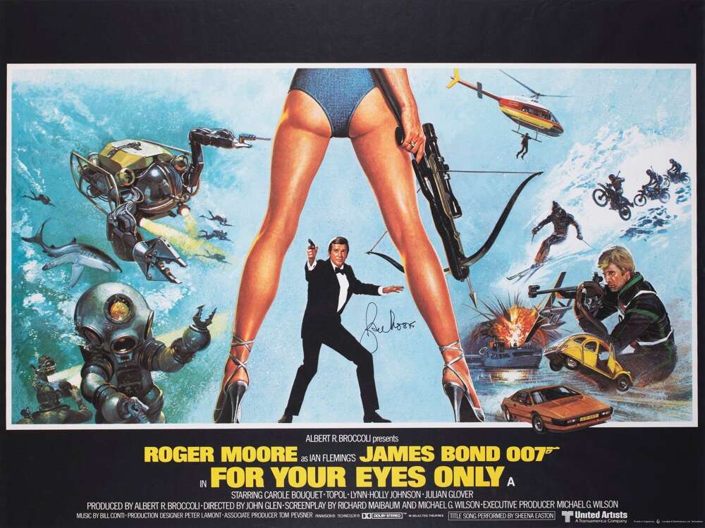 For Your Eyes Only 1981 Uk Quad Film Poster, Brian Bysouth