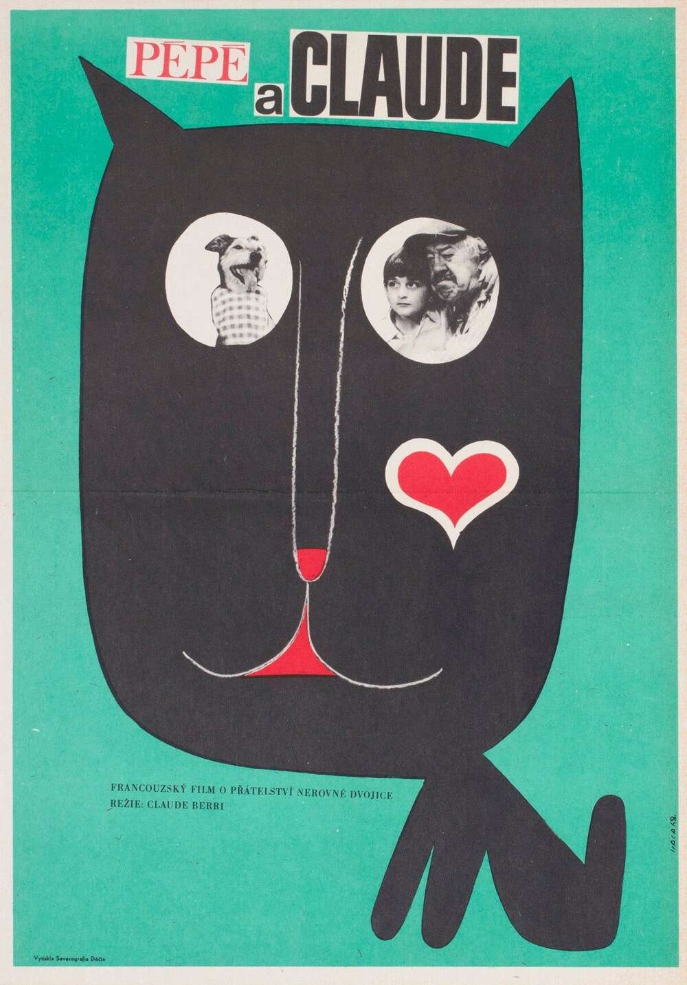 Le Vieil Homme Et L'enfant (pepe & Claude) 1968 Czech A3 Film Poster, Karel Vaca