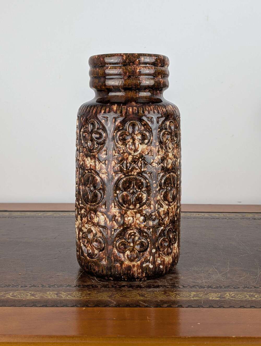 West German Scheurich pottery vase, Foligno design 289-27, 1970s