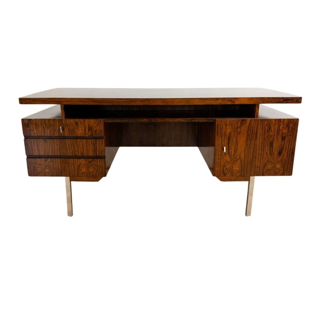 Mid-century Desk, Rosewood Veneer, Germany, Circa 1960