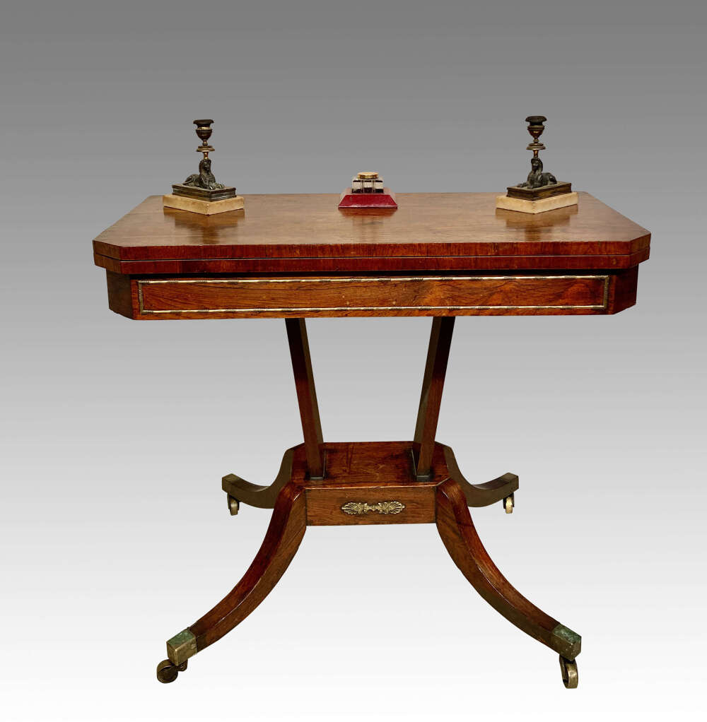 Regency rosewood card table.