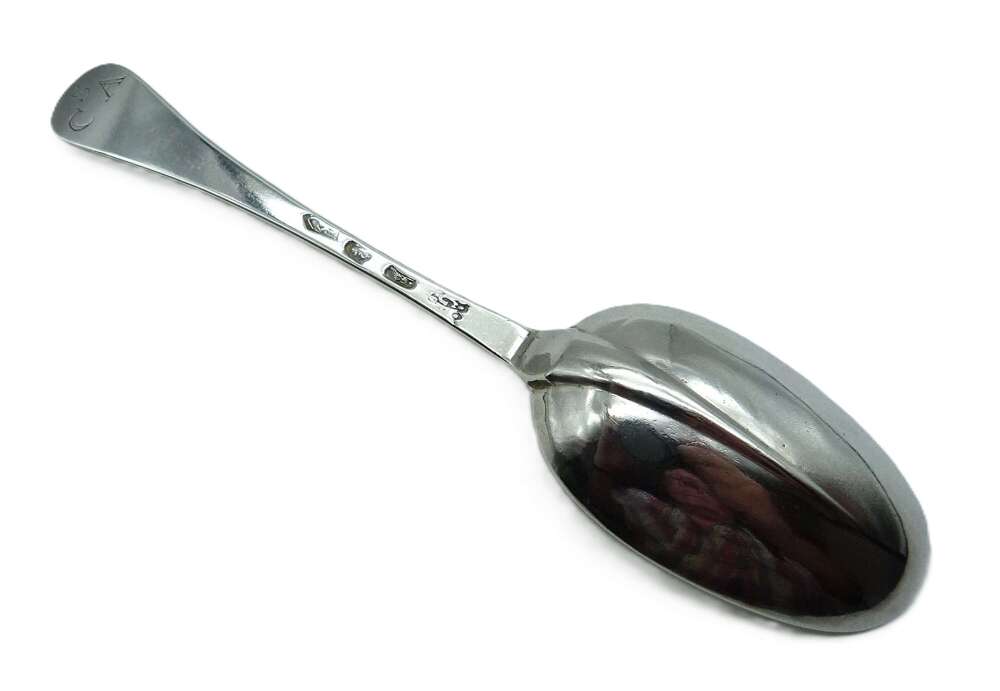 Queen Anne period Britannia Silver rat-tail spoon by Henry Greene of London