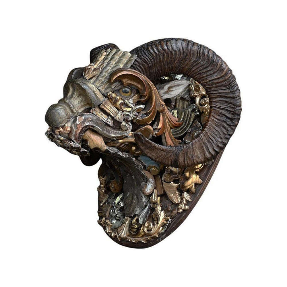 Golden Goat Antique Mount