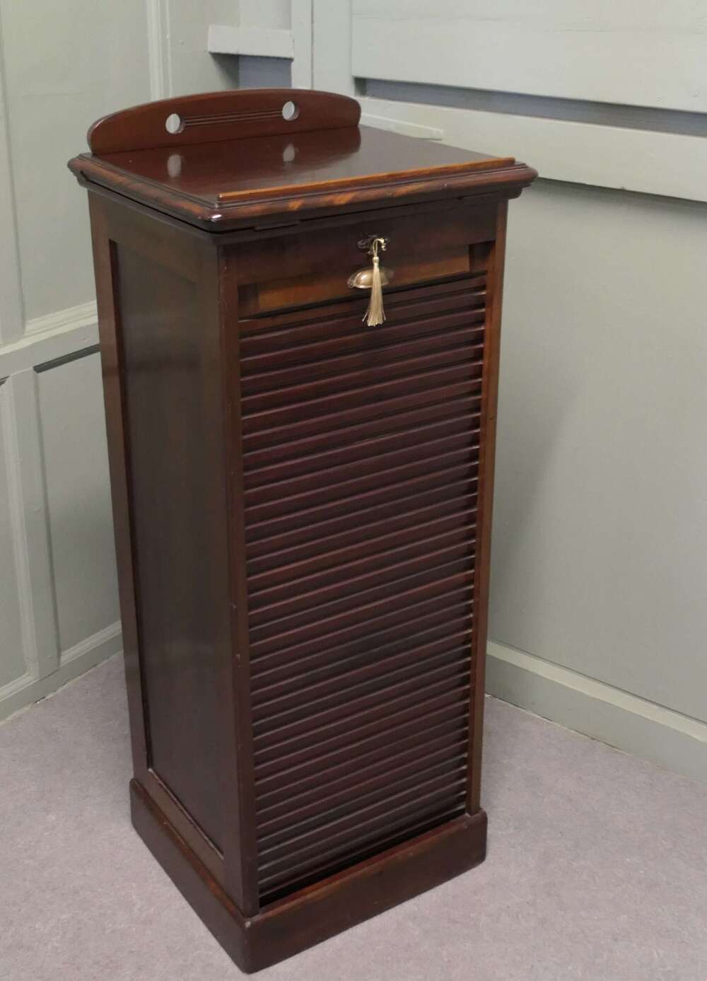 Victorian Pedestal Filing Cabinet, Reception Desk Greeter  This is a very versatile piece