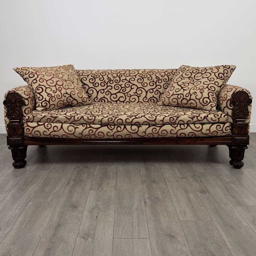 Antique 19th Century Good Quality William IV Sofa In Rosewood 