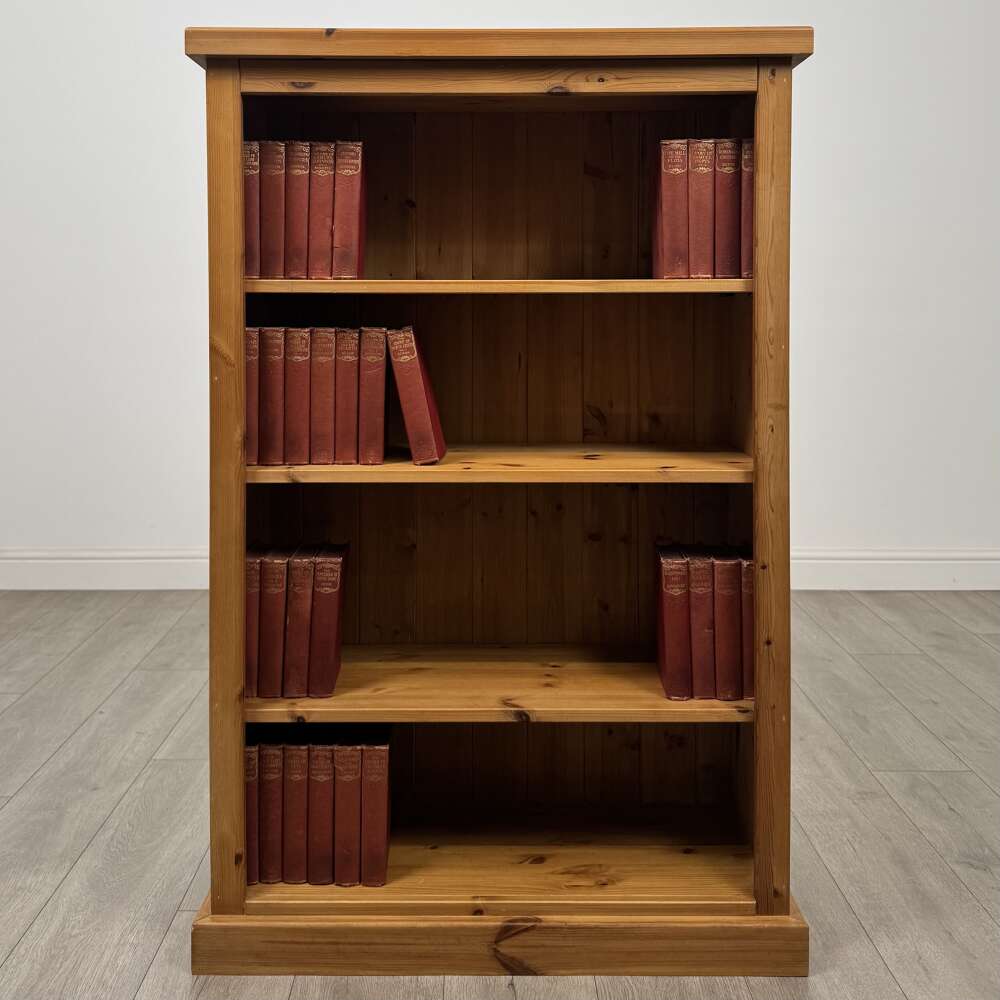 Vintage 20th Century Good Quality Open Bookcase In Pine