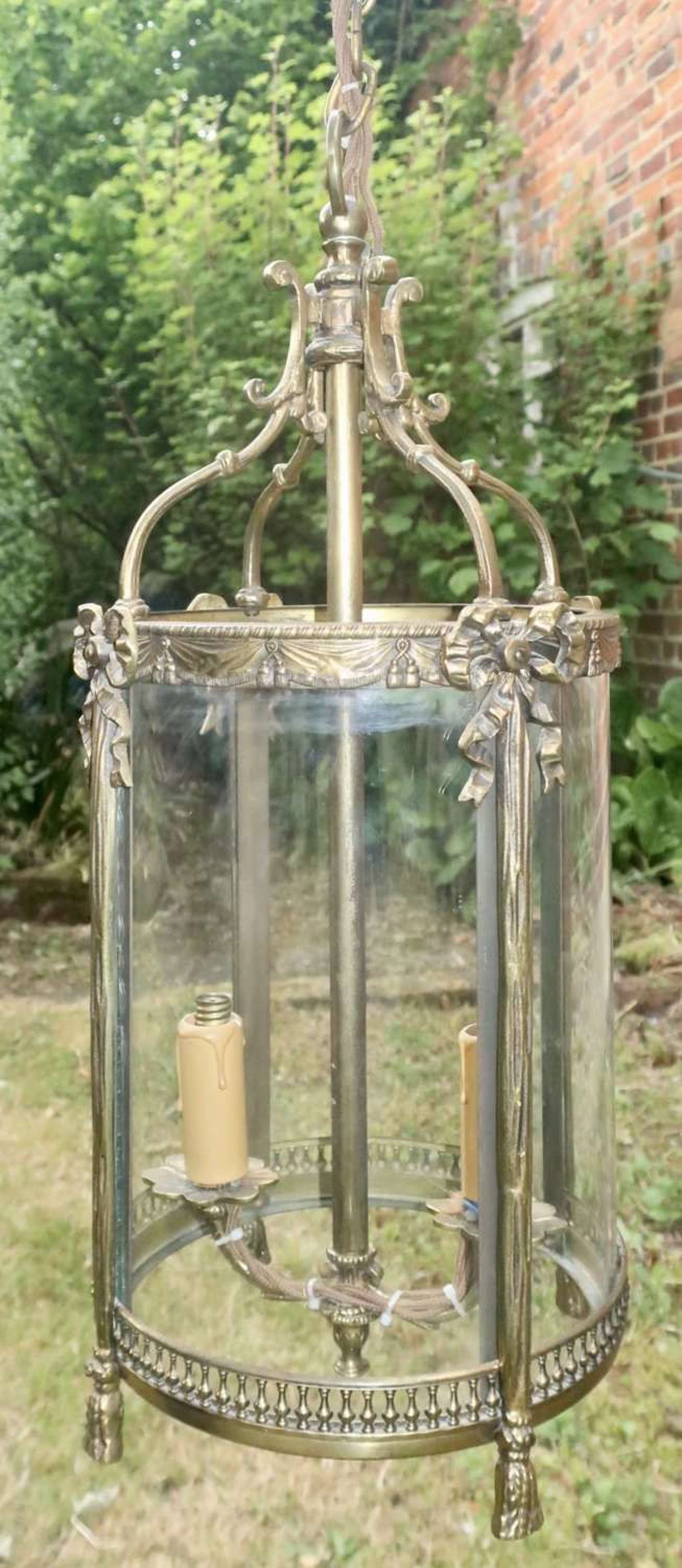Brass hall lantern