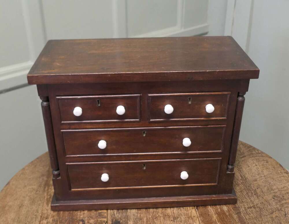 19th Century Miniature Scotch Chest, Apprentice Piece   A very attractive piece