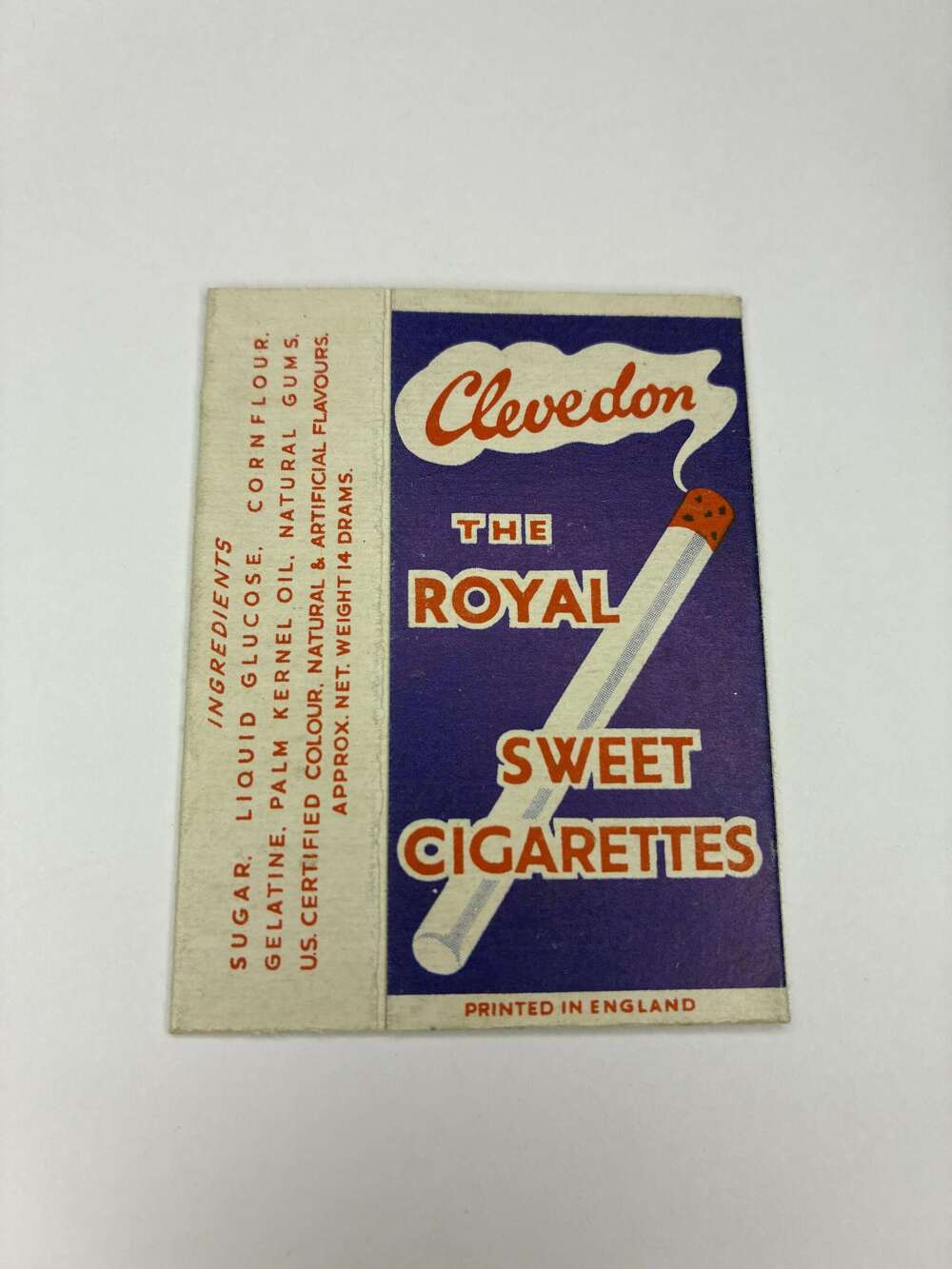 Clevedon the royal sweet cigarette packet