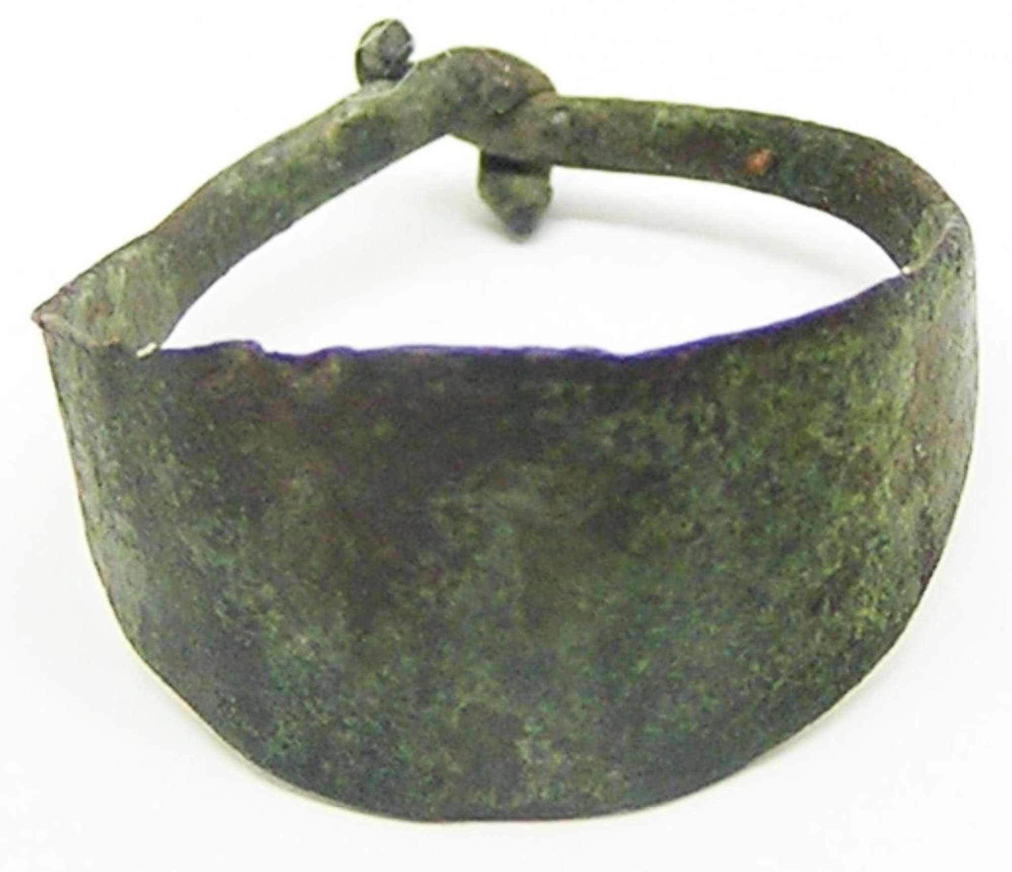 Ancient Scandinavian Viking copper-alloy lozengiform finger ring