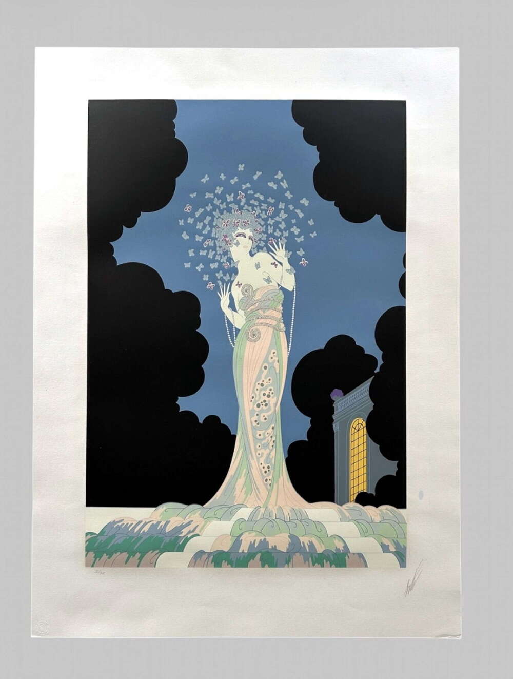 Screenprint titled Fantasia by Erte created in 1982