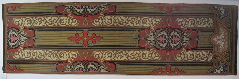 Fine European Wool And Metal Thread Tapestry Panel, 3.32m X 0.96m
