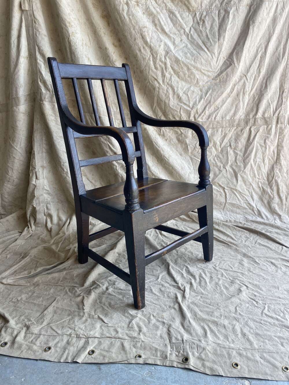 A Georgian antique Scottish laburnum vernacular Glasgow pattern chair