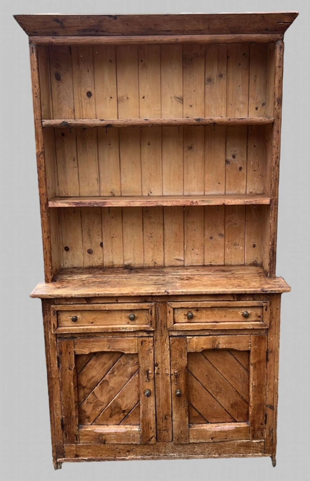 A 19thc Rustic Victorian Pine Dresser
