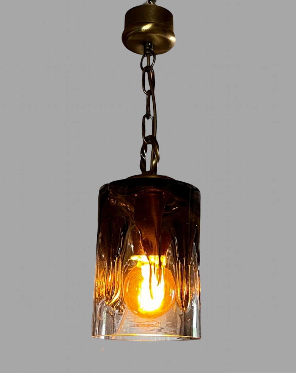 An Oberglass Austrain Hand Made Glass Lantern