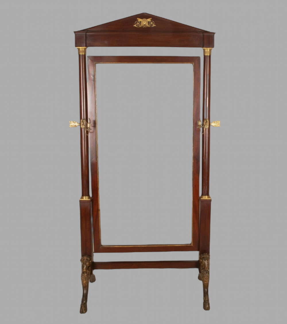 A Fabulous French Empire Cheval Mirror
