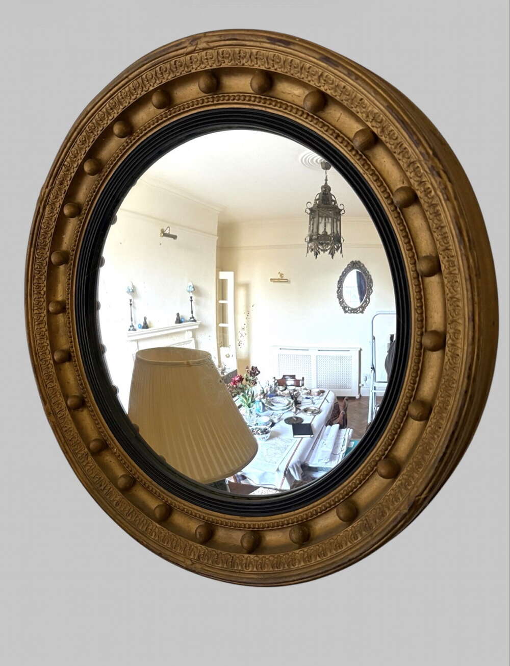 A 19thc Convex Butlers Mirror