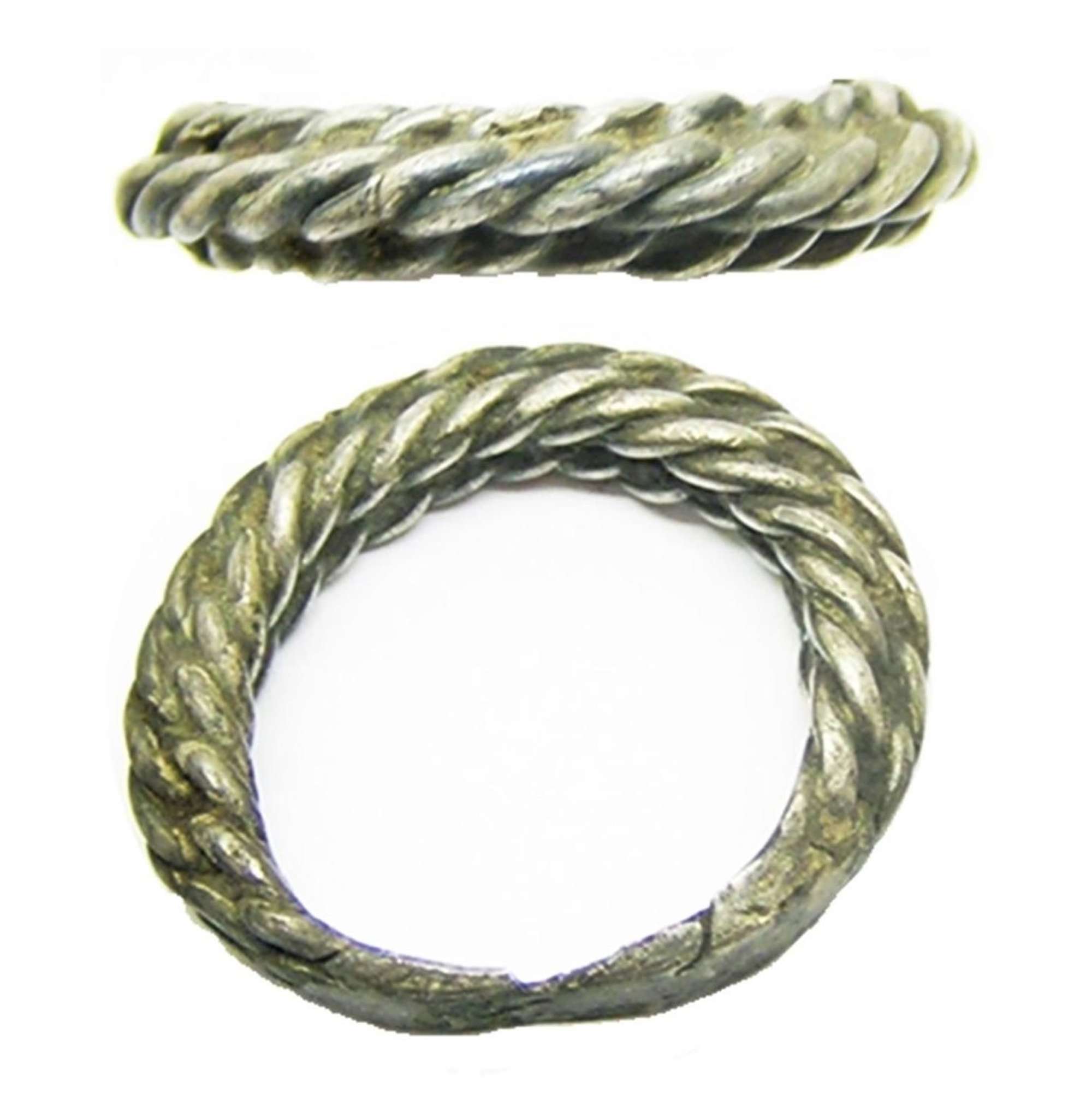 Viking Scandinavian Braided Type Silver Finger Ring