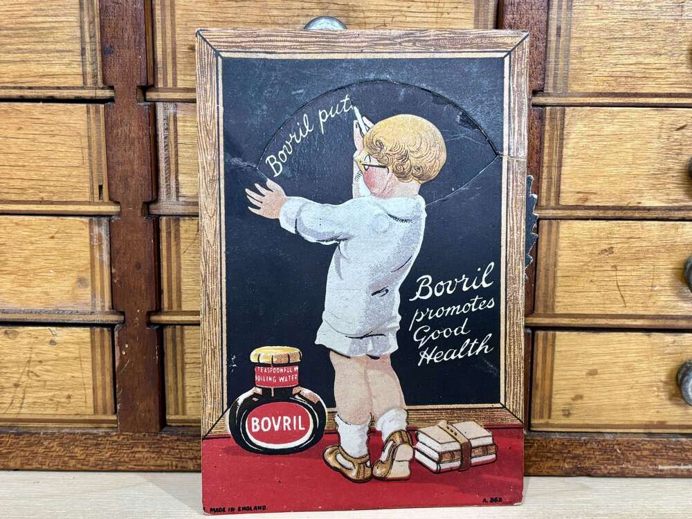Bovril Mechanical Advertising Trade Card Ephemera c1900s