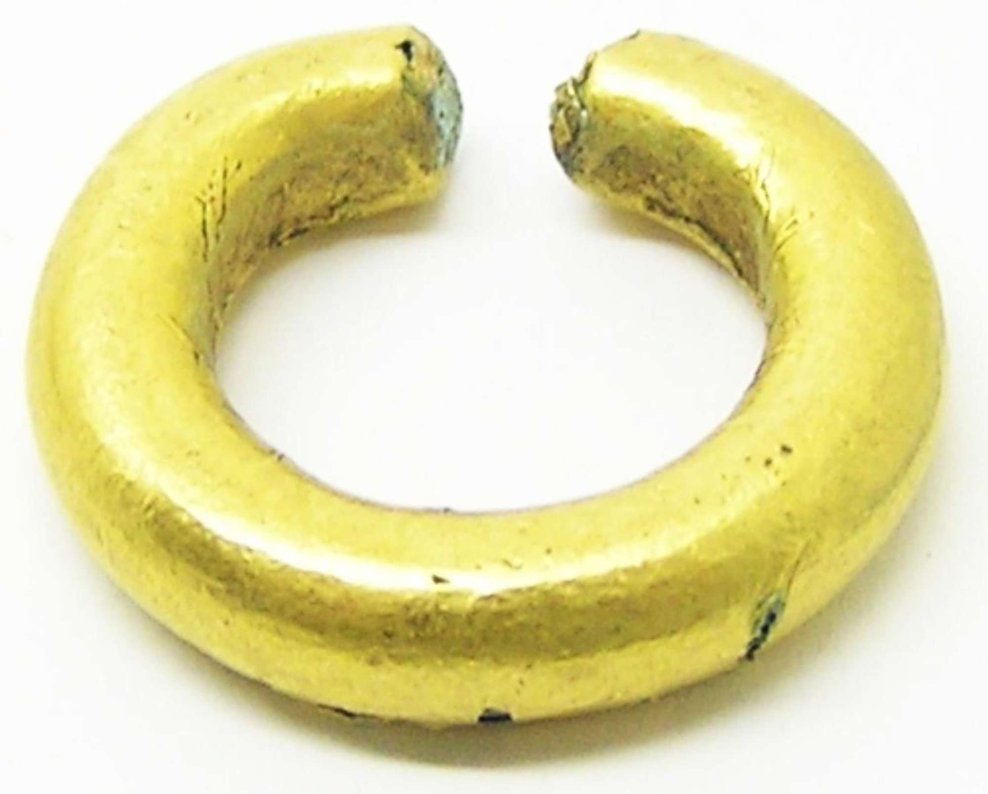 Bronze Age Decorated Gold Ring Money Adornment