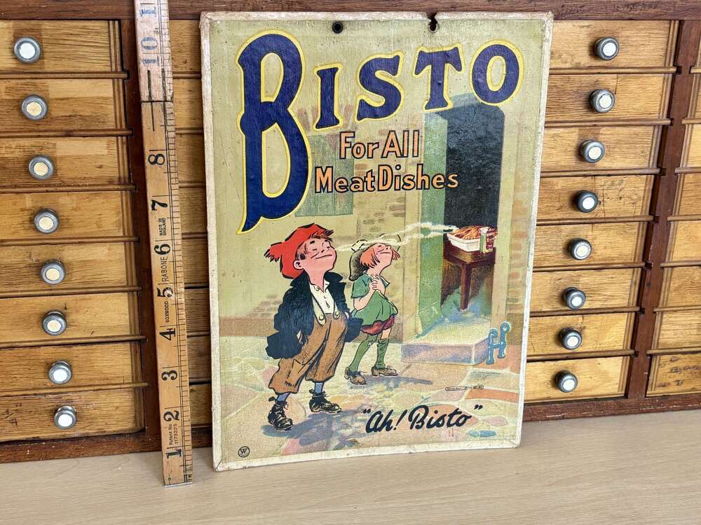 Ah! Bisto Shop Advertising Show Card Sign c1930s