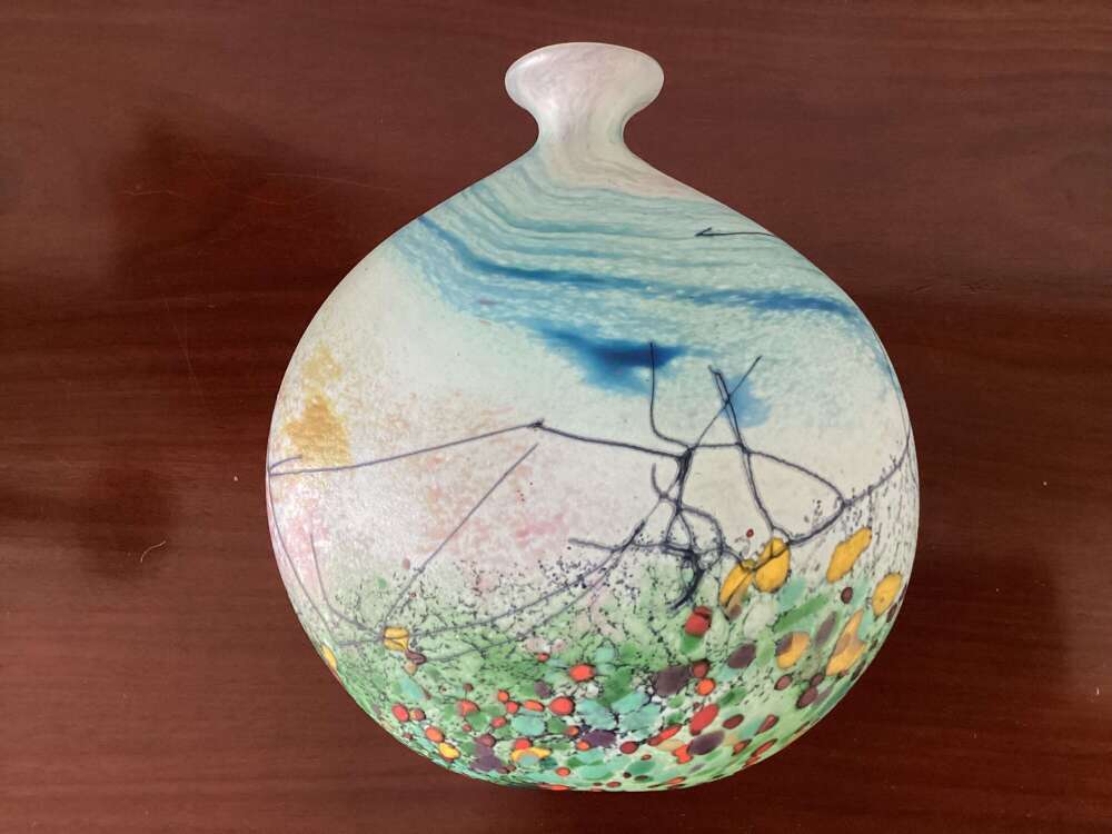 Peter Layton art glass vase