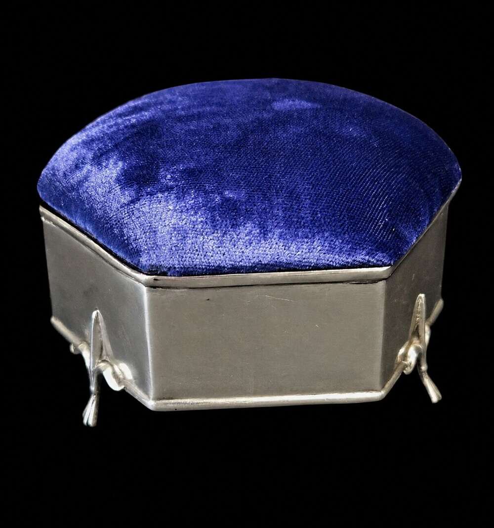 Art Deco Large Solid Silver Jewellery Ring Box 1913