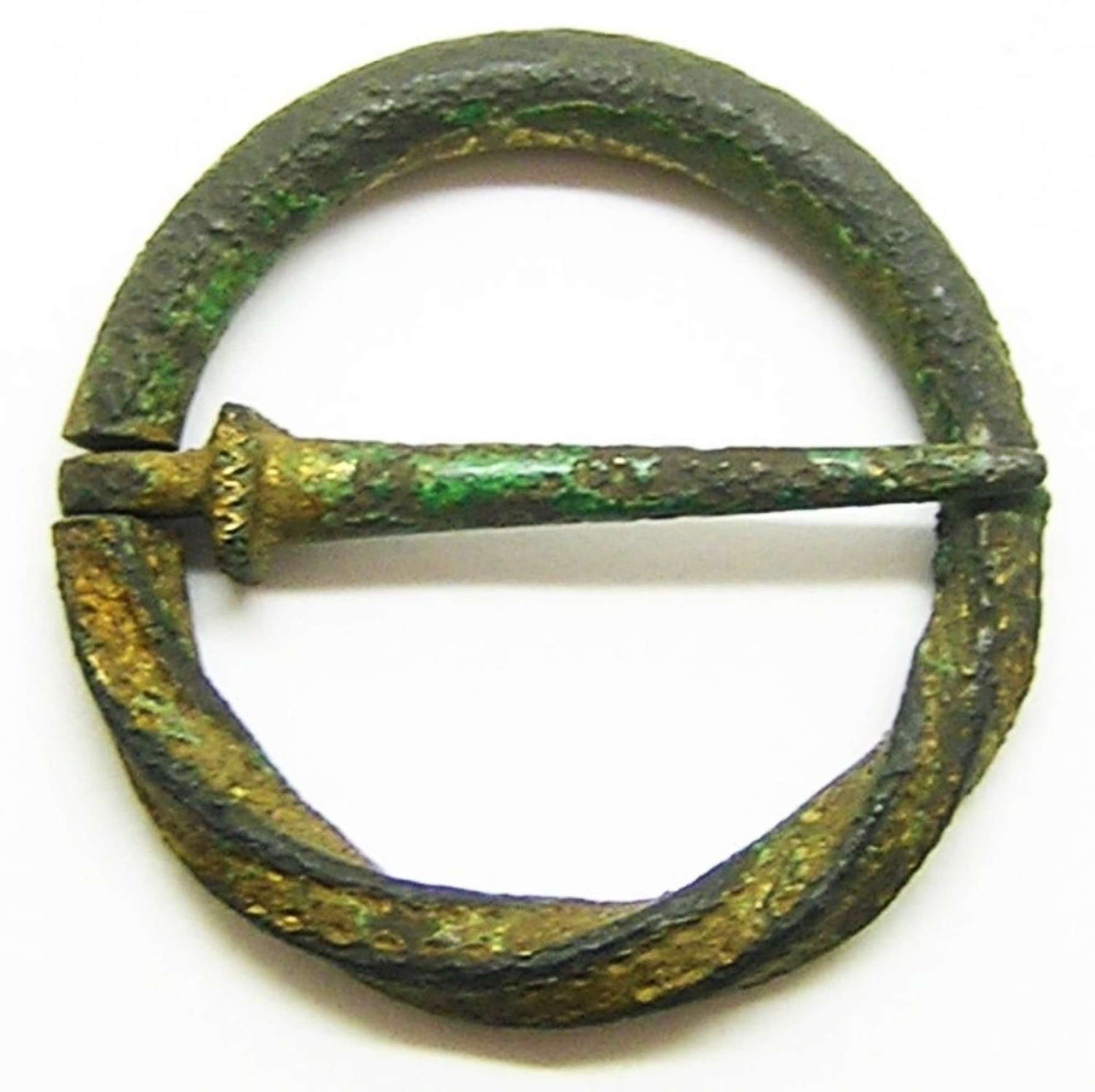 Medieval Gold Gilded Ring Brooch