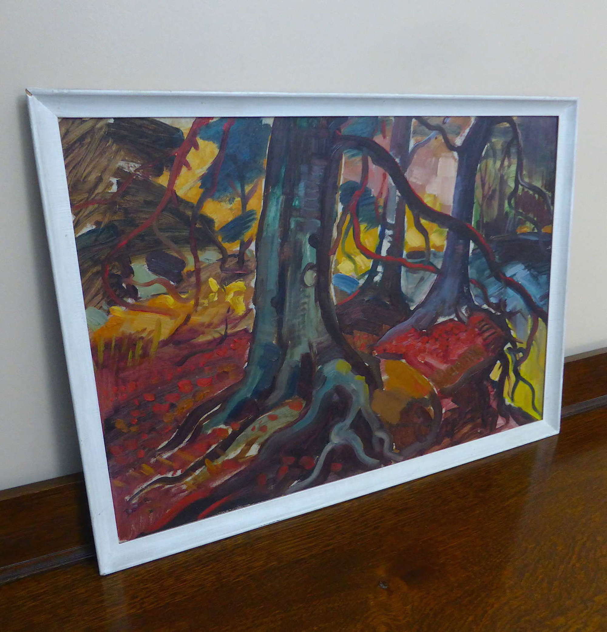 Signed Impressionist Painting by Donald Bosher 1950s