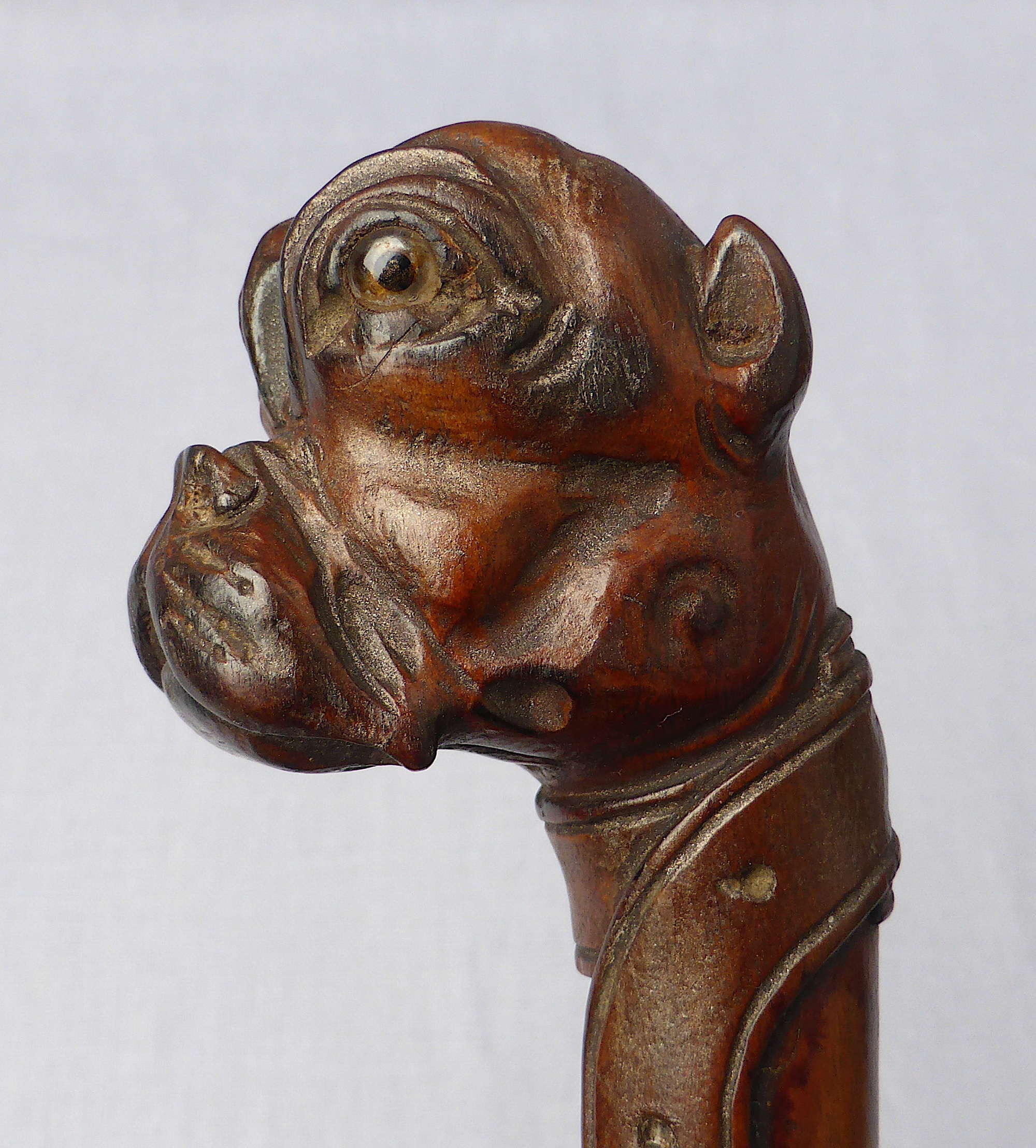 Late 19th century carved bulldog letter opener