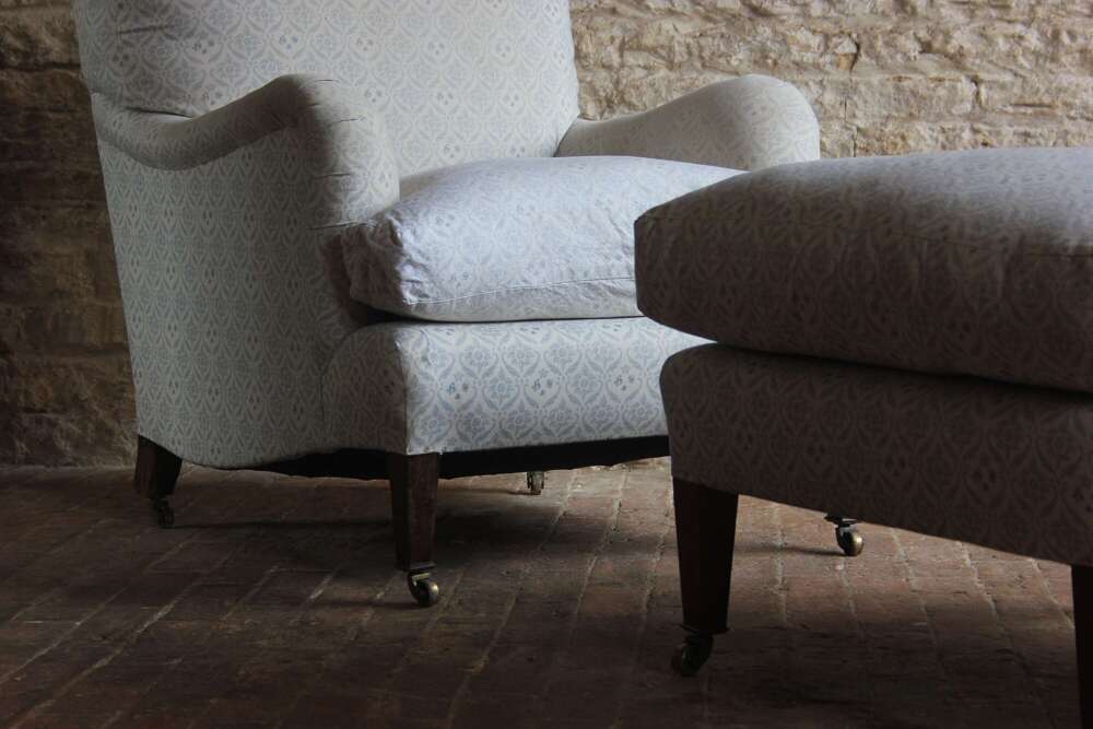 Howard & sons bridgewater armchair & footstool