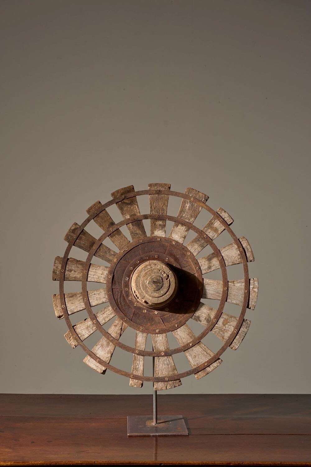 19th Century Mounted Indian Silk Spinning Wheel - No2