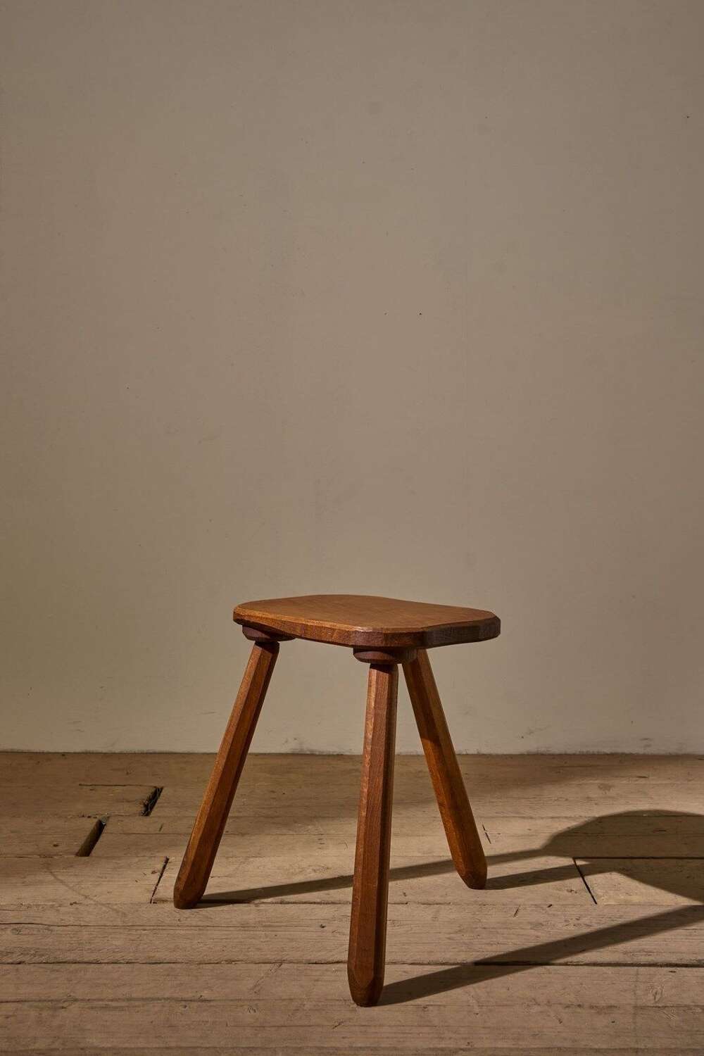 Mid 20th Century Solid Teak Stool - Rectangle